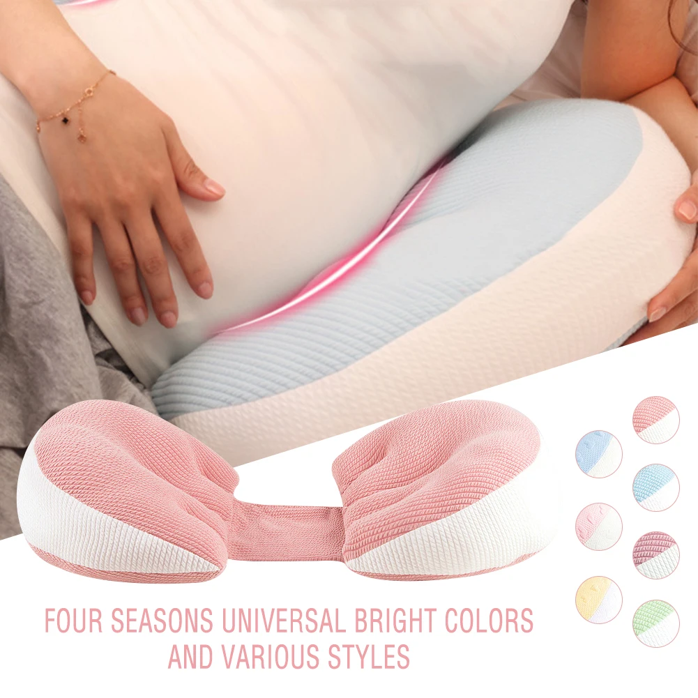 Side Sleeping Support Pillow For Pregnant Women Body Bamboo Fiber Cotton Solid Colored Maternity Pillows Pregnancy Side Sleepers