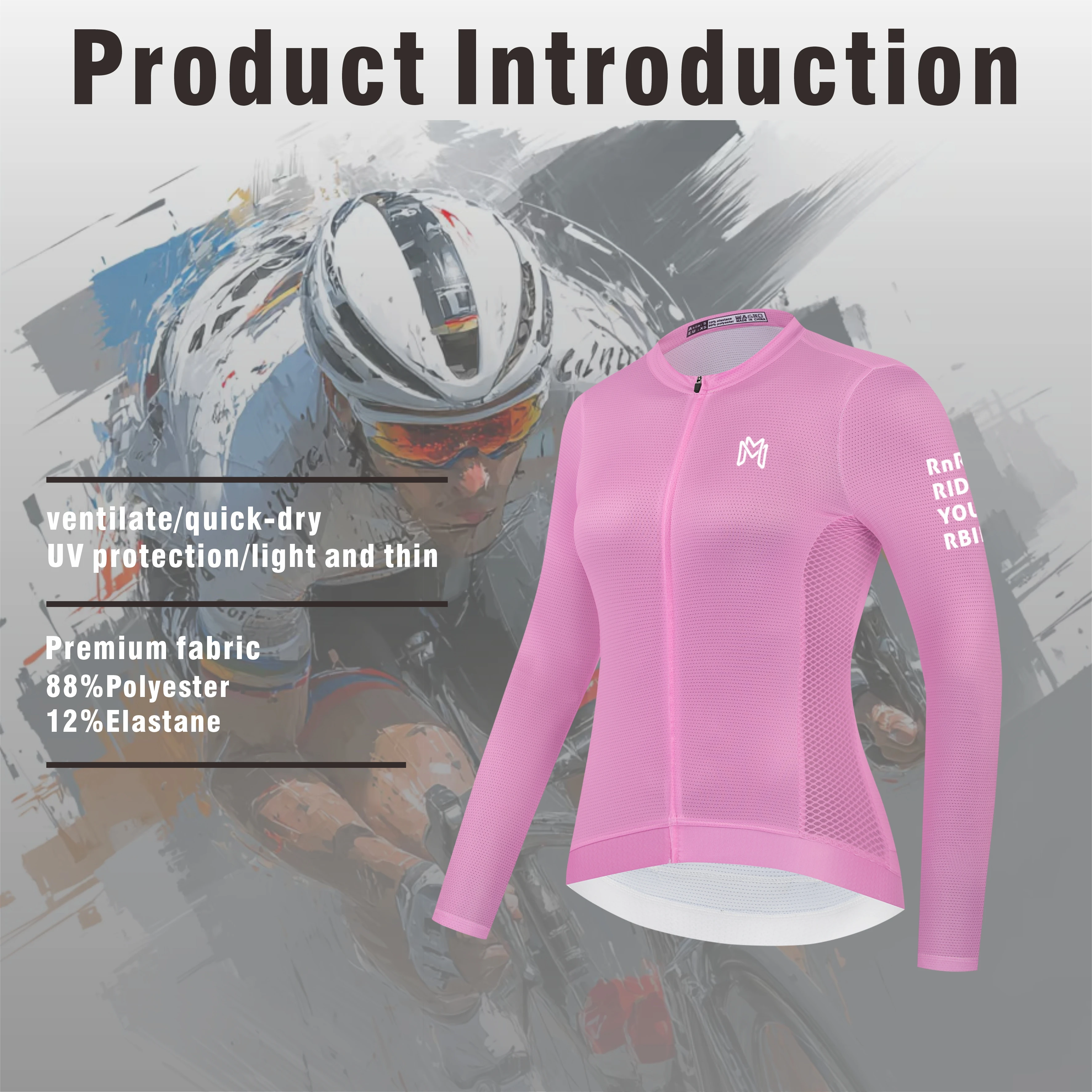 MALFC Damen-Radtrikot Sommer Hochwertige Team-Bekleidung Langarm Atmungsaktiv Schnelltrocknend Fahrradtrikot – Detail 3