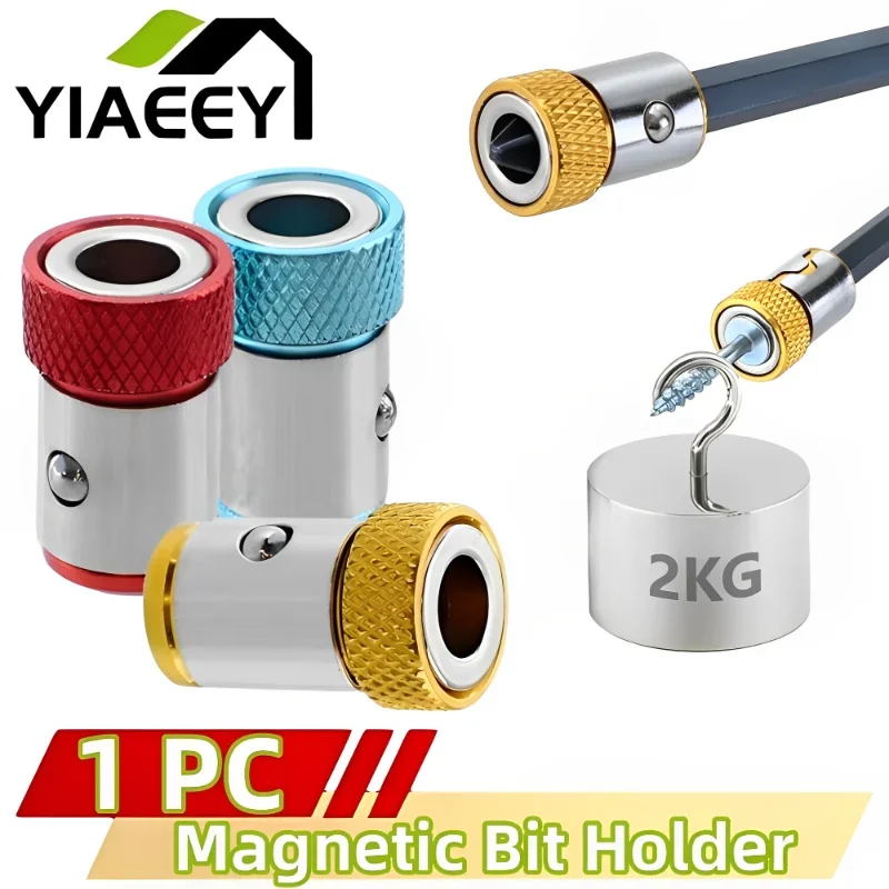 Screwdriver Magnetic Ring 1/4\'\' Universal Screw Driver Head Magnetic Ring Accessories for 6.35mm Shank Anti-Corrosion Drill Bit