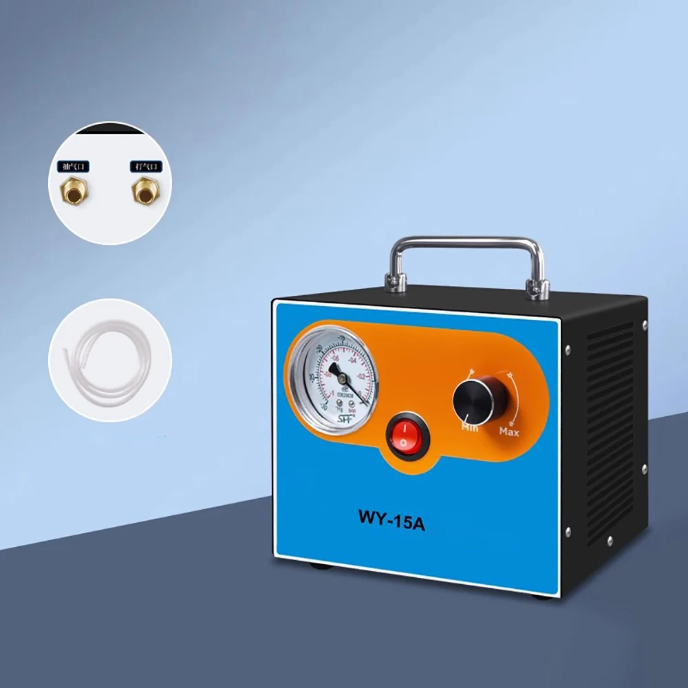 

Безмасляный вакуумный насос переменного тока 220 В, портативное лабораторное всасывающее устройство для фильтрации, малошумный, насос с регулируемым потоком