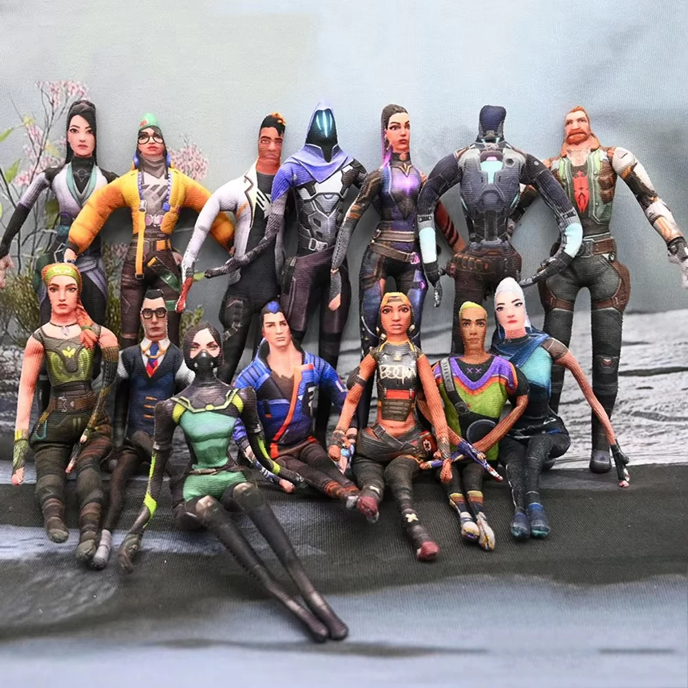 لعبة Valorant Jett Viper Sage Phoenix Kay Cosplay دمية قطنية قطيفة قابلة للالتواء شكل تجريدي لتزيين الغرفة هدايا مضحكة للجنسين #2