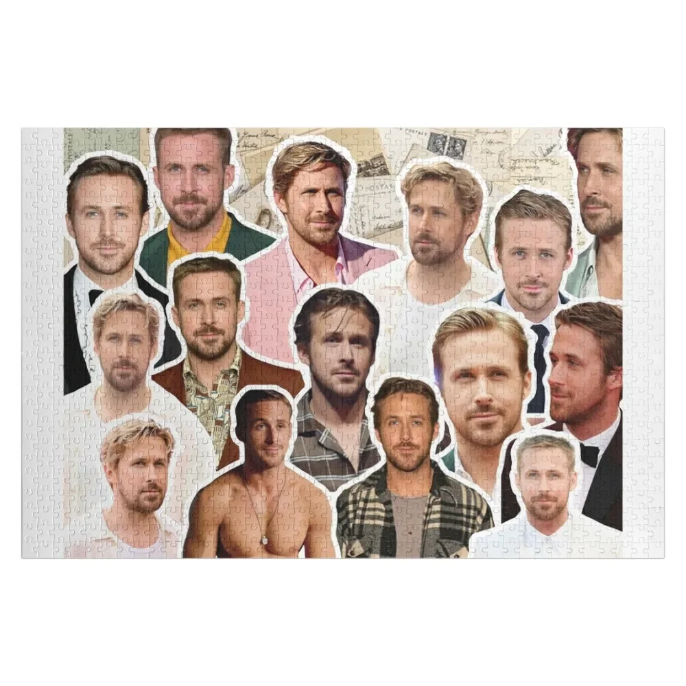 vintage ryan gosling photo collage i love ryan gosling Jigsaw Puzzle Custom Child Gift Custom Wooden Gift Christmas Toys Puzzle