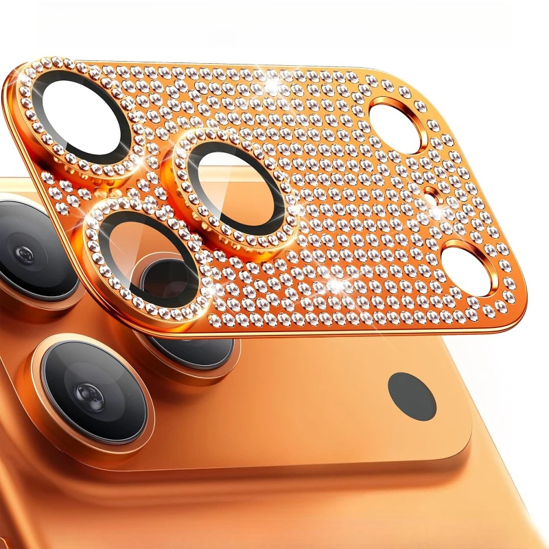 Glitzernder Strass-Kameraobjektivschutz mit Vollabdeckung für iPhone 18 17 16 15 14 Pro Max Plus Kratzfester Kameraschutz