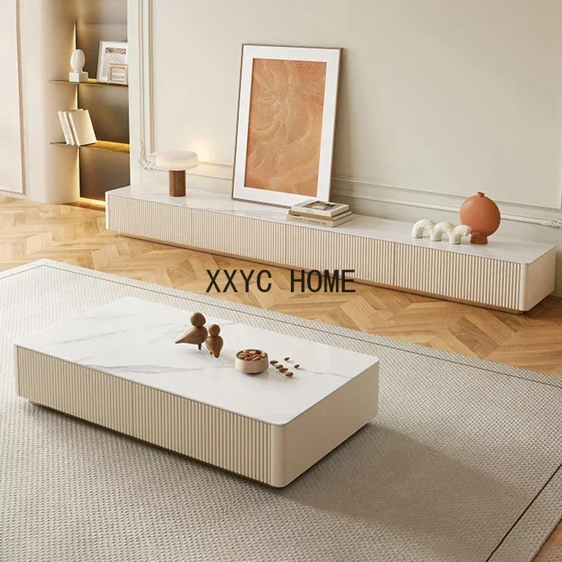 Simple Granite White Tv Stand Standing Ornaments Innovative Bedroom European Mobile Tv Soggiorno Furniture Living Room