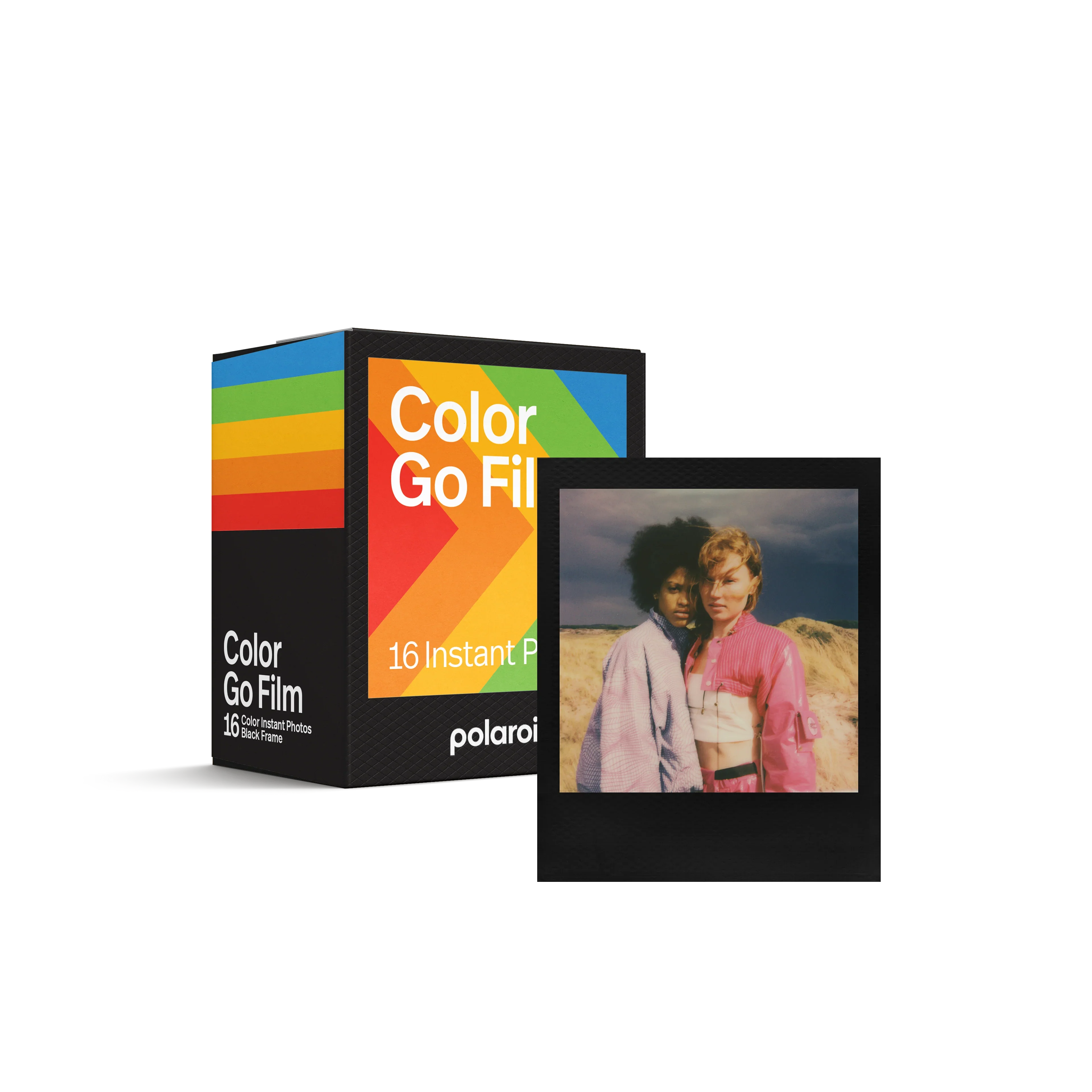 Filme Polaroid Go Mini com moldura branca para 16 fotos é compatível apenas com câmeras Polaroid Go.