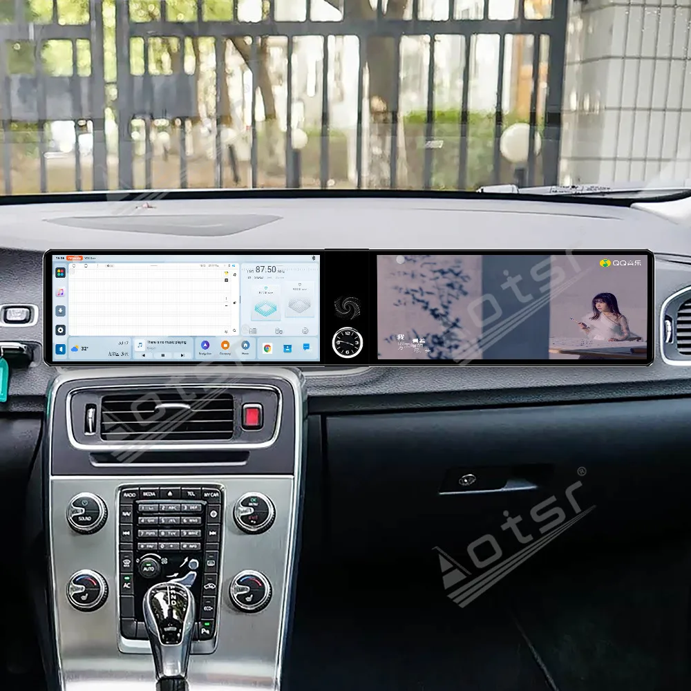 Dual Screen Qualcomm Carplay Android Car Multimedia Automotive For Volvo S60 2011 2012 2013 2014~2019 GPS Car Radio Head Unit