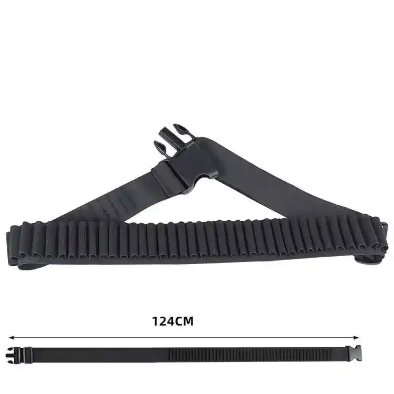 Ceinture de stockage de balles de tir en vrac, calibre M16 .223, poudres de nylon noires, 48 pouces, 50 coques