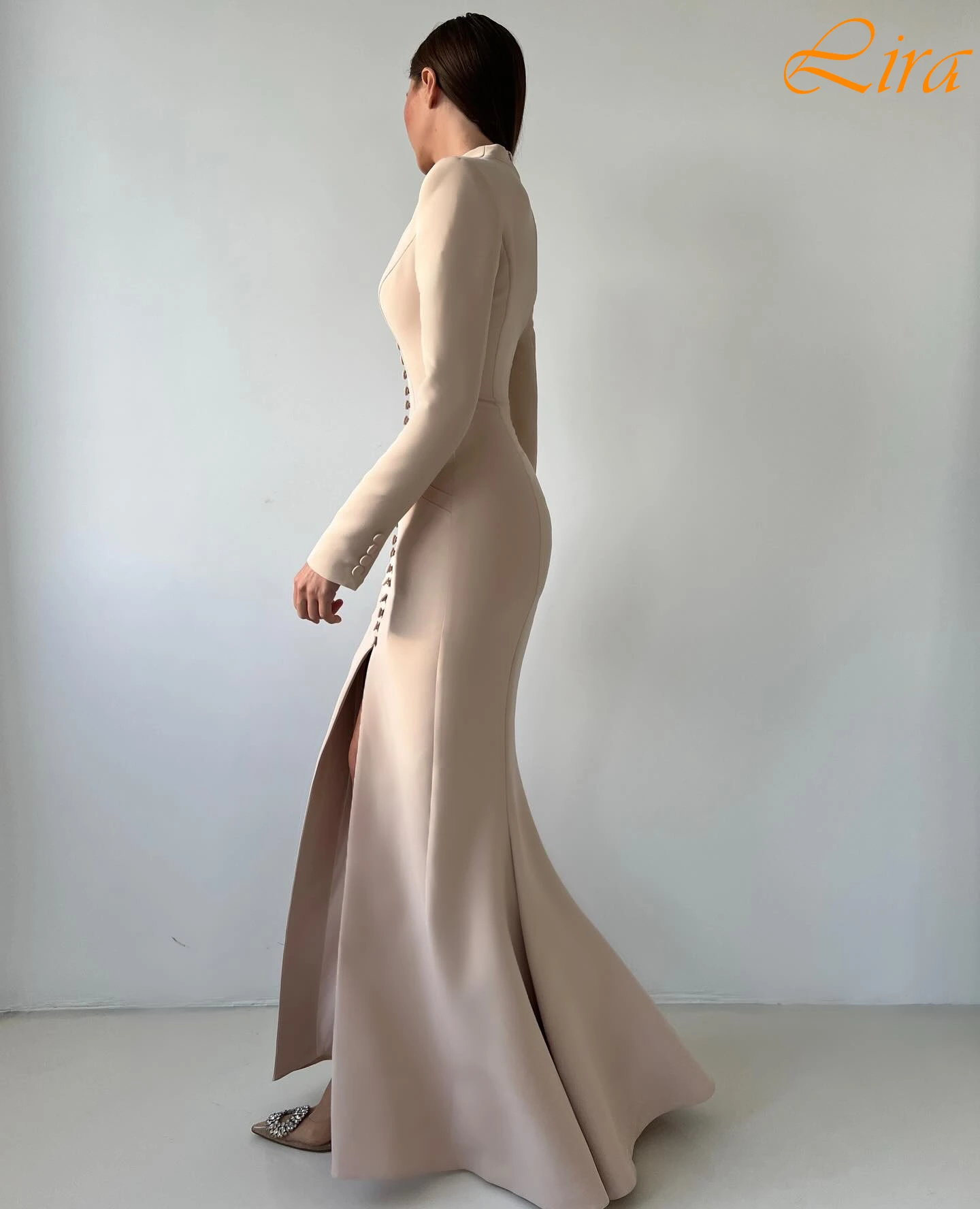 カスタマイズされたマーメイド V ネックエレガントなフォーマルイブニングドレスモダンファッションセレブドレス高品質オーダーメイドオケージョンドレス