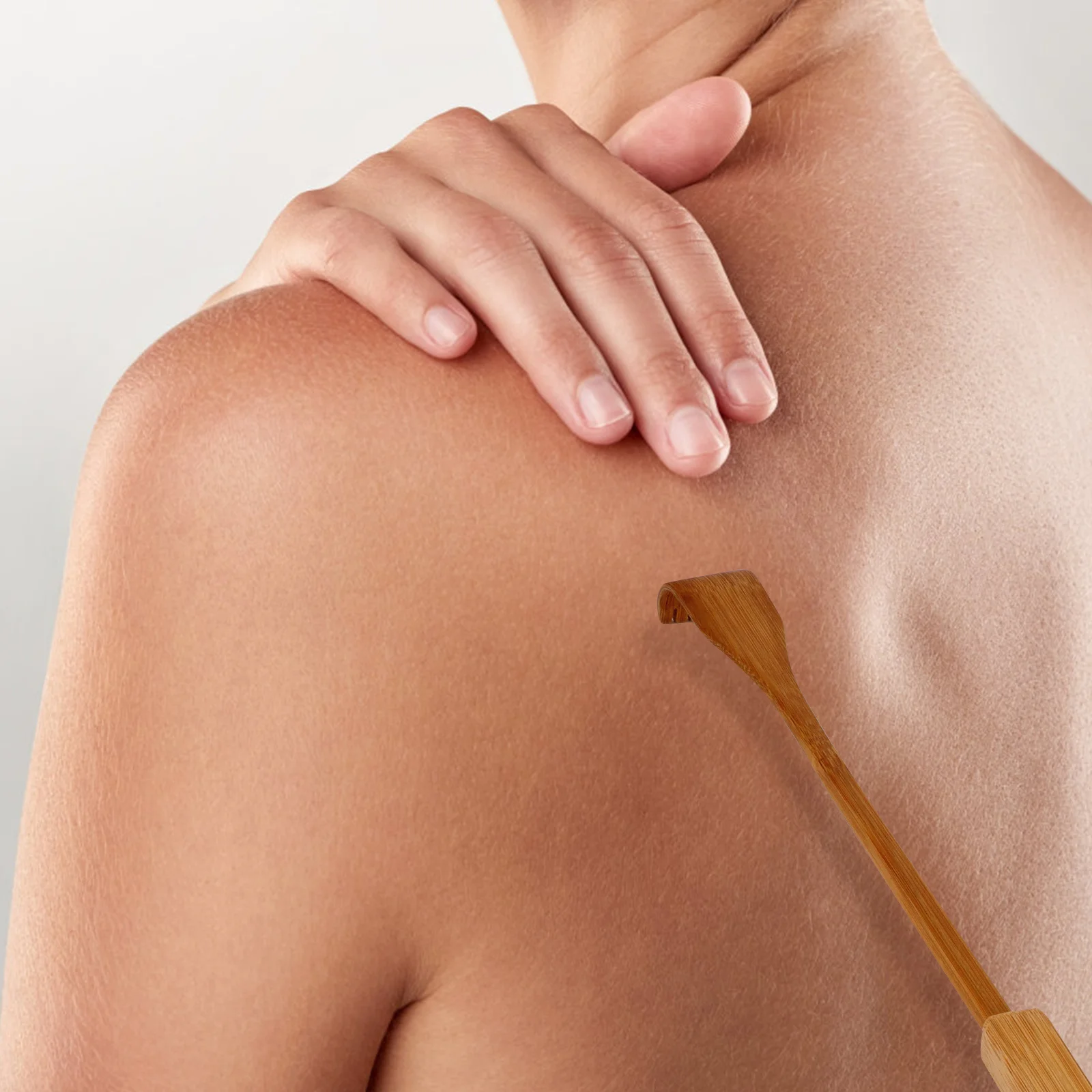 

Бамбуковый скребок для спины, складной дизайн, инструмент для облегчения царапин с длительным вылетом, портативный массажный инструмент для комфорта и защиты кожи