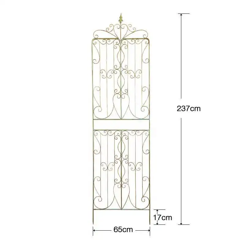 Imagem -06 - Metal Vine Rose Flower Treliça Painel de Jardim Rustproof Cerca de Escalada ao ar Livre Garden Arch Pacote de 2