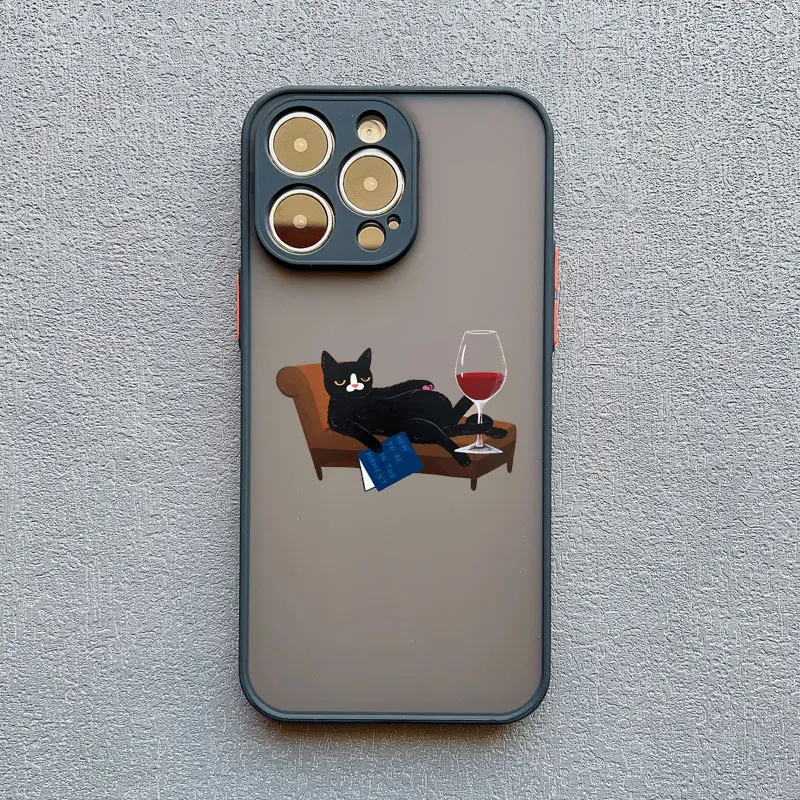 Luxus Szene Schöne Katze Spielen Spaß Telefon Fall Für iPhone 17 16 15 14 13 12 11 Pro Max Mini X XR XS 16 15 Plus Stoßfest Abdeckungen – Detail 2