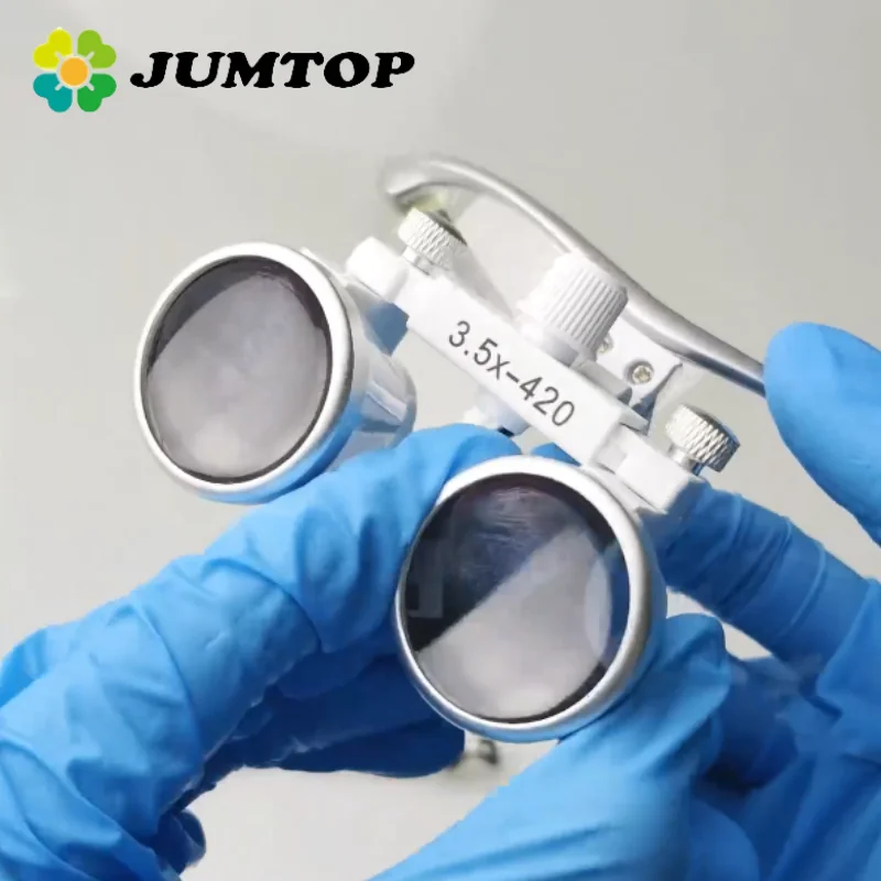

JUMTOP 3,5X стоматологические фары, увеличительные носимые очки с лампой, рабочее расстояние 320-420 мм