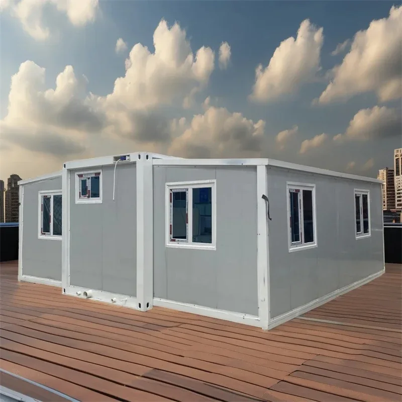 40Ft 20Ft Expandable House Homestay Prefabricated Folding Room House 2 3 Bedrooms Prefab Light Steel Portable Tiny Home