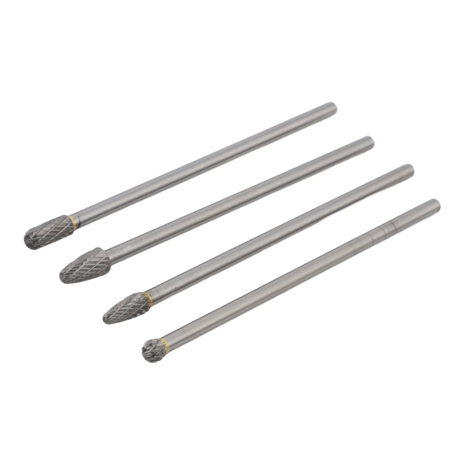 4pc Long Reach Carbide Rotary Burr 1/4 Inch Shank 150mm CNC Engraving Bit For Metal Steel Cast Iron For Tile Marble Stone Drilli