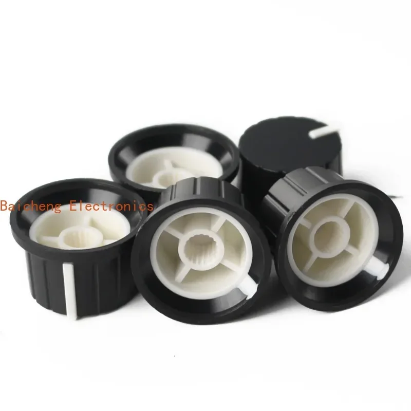 10PCS 24*15mm Potentiometer Knob Cap Flower-axis Volume Control Knobs white for Encoder