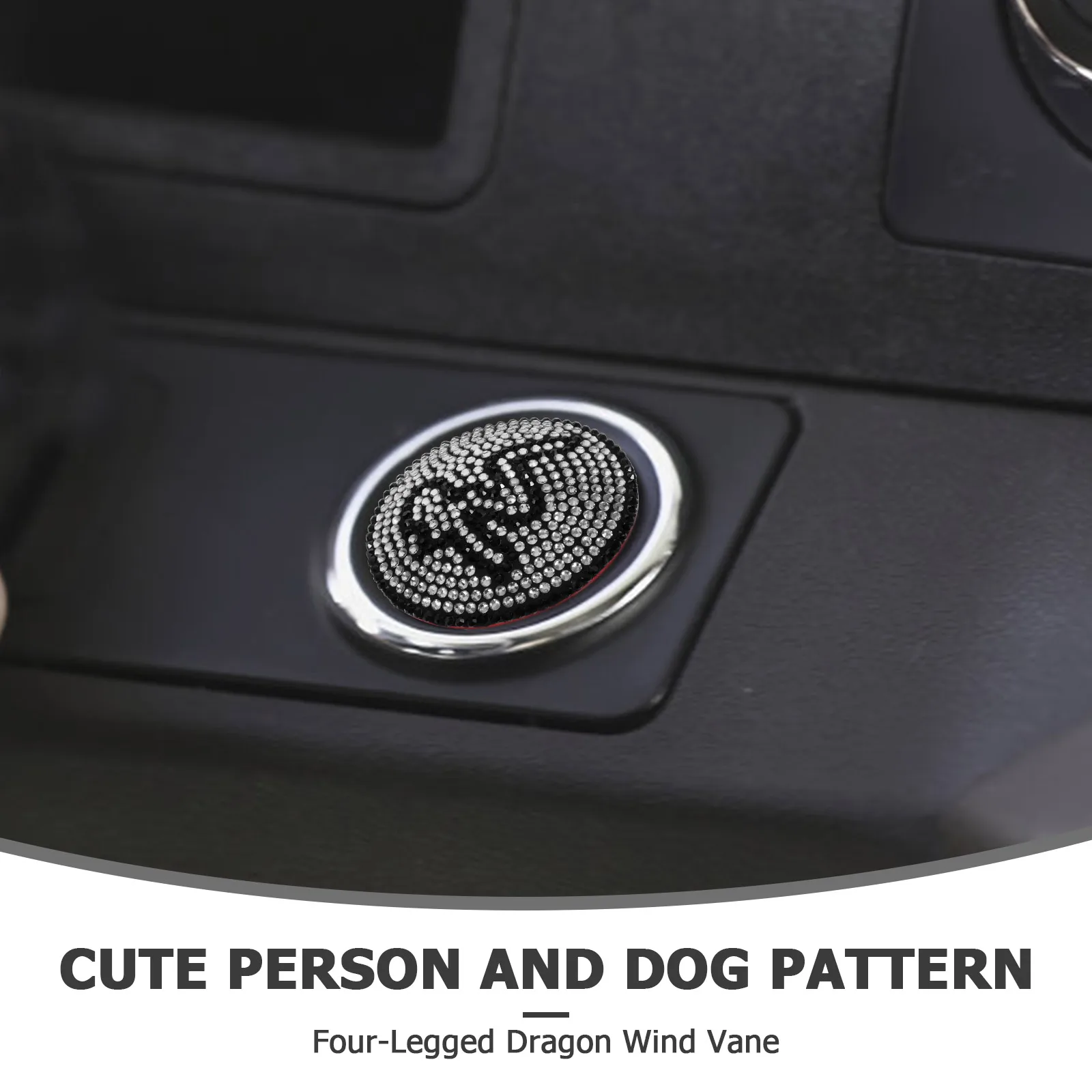 

Starter Cover Bling Accessories Rhinestone Engine Ring Sticker Push Button Customizable Design Easy Installation Wide