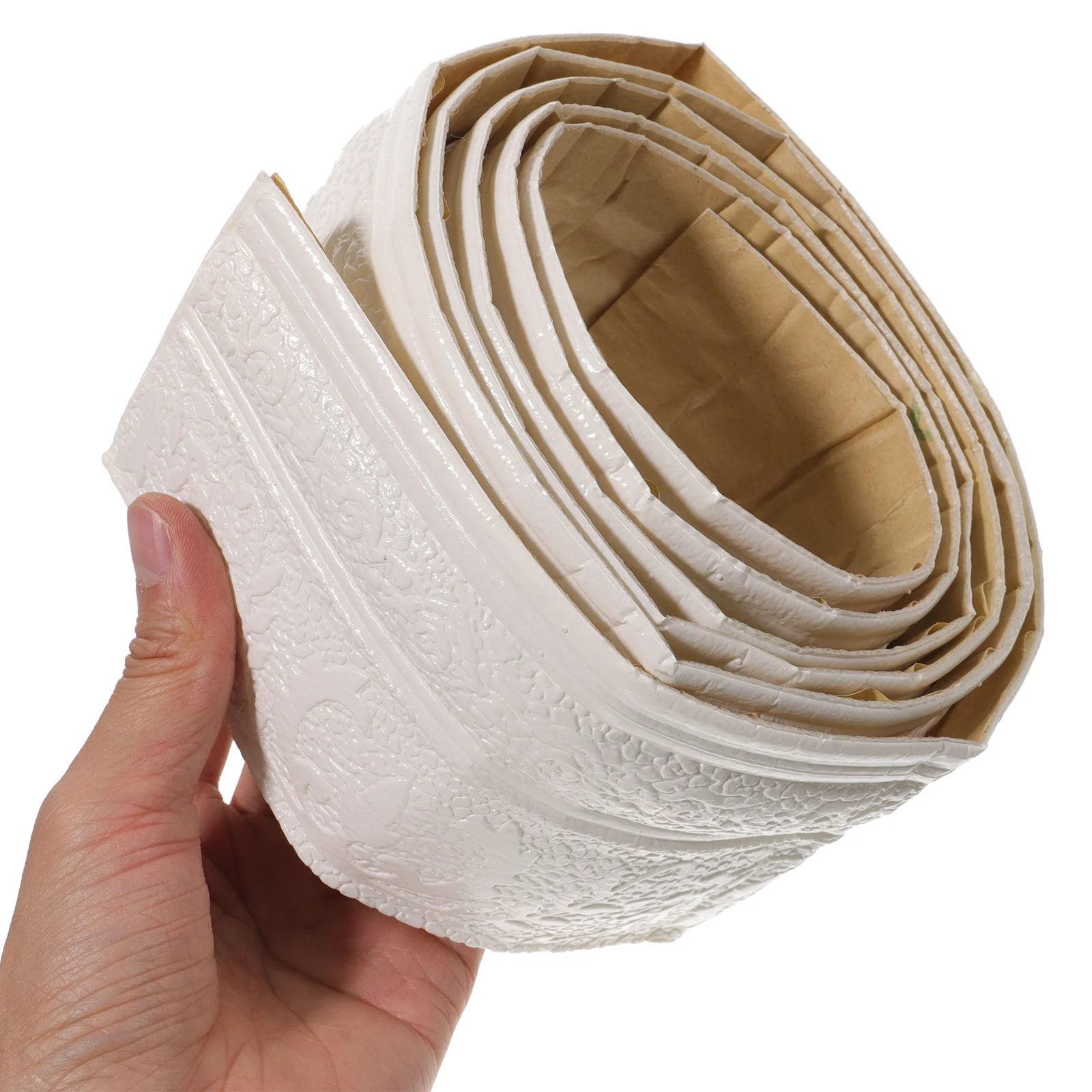 

1 Roll Skirting Board Covers Foam Molding Trim Self Adhesive Wall Skirting Board for Wall Floor Ceiling Decoration Peel and