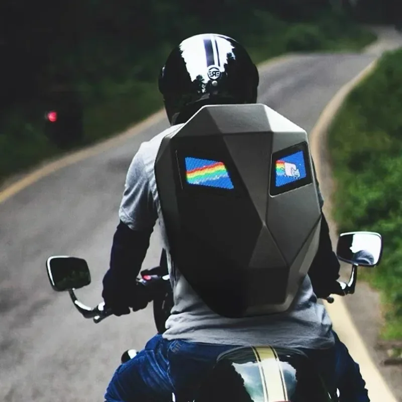 2025/Fashion Motor Smart Motorcycle Loy Led Backpack Locomotora Motocicleta Mochila Ojos Moto Led Bt Biker