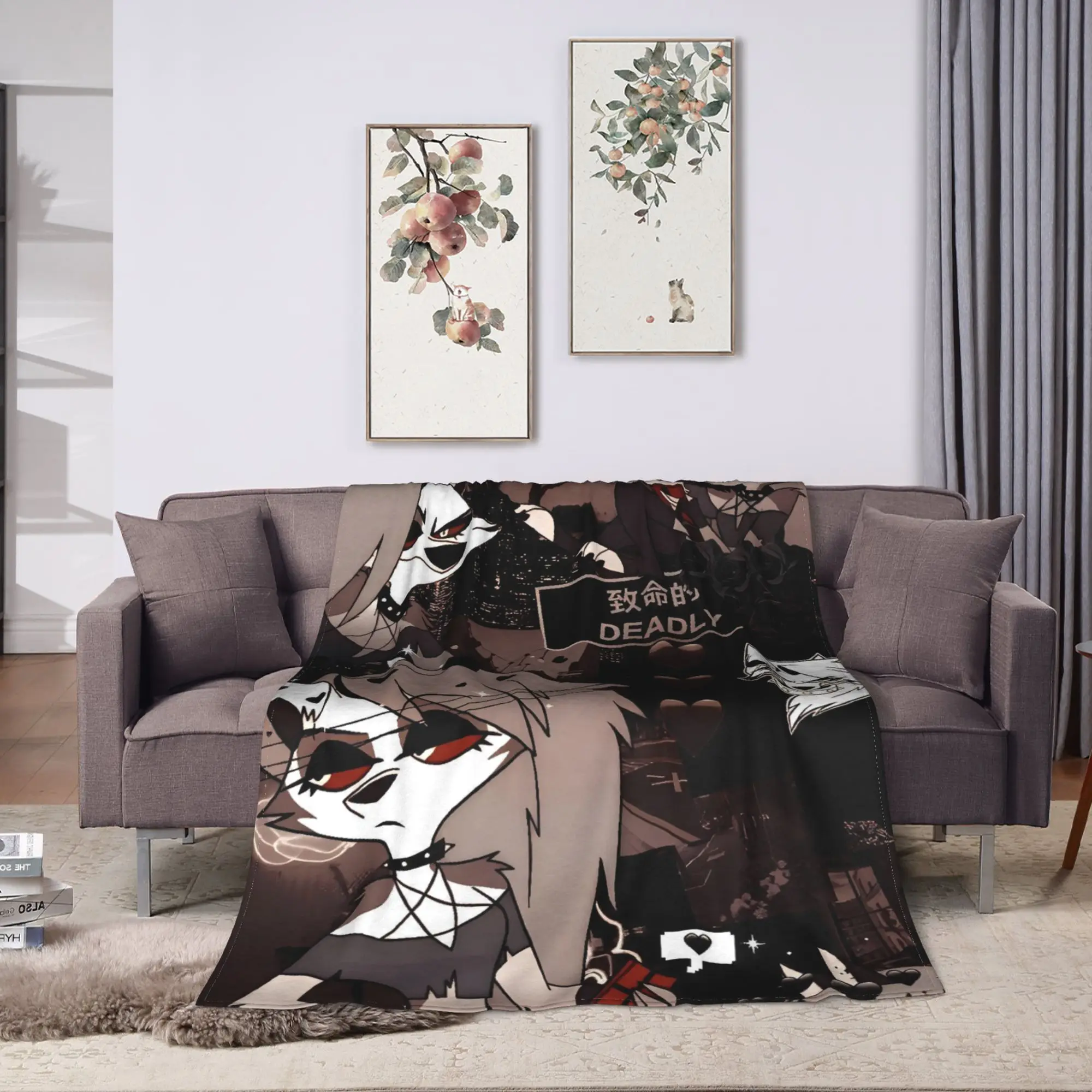 Helluva Boss Loona الفانيلا بطانية الربيع لينة دائم رمي بطانية لغرفة نوم الطفل الجمالية المفرش أريكة غطاء سرير #2