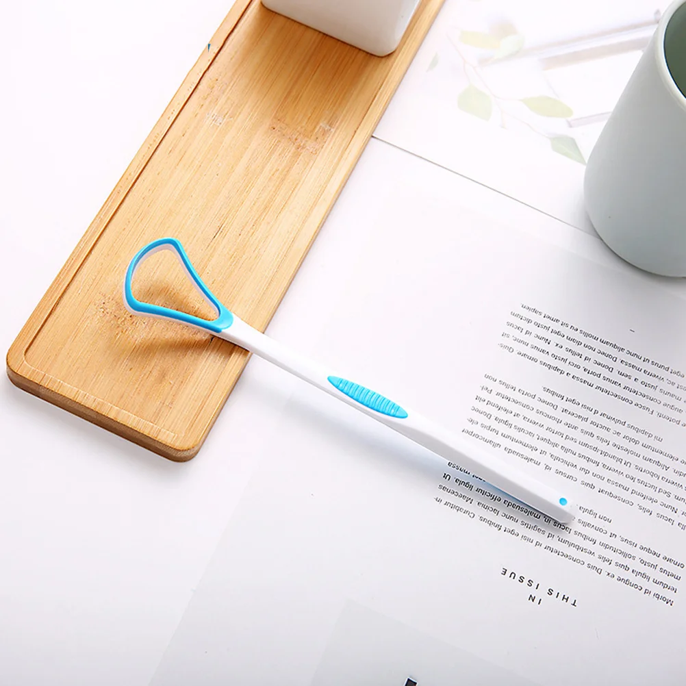 6 قطعة مكشطة اللسان لتنظيف درجة الطعام عن طريق الفم مقبض مريح يزيل البلاك البكتيريا المنعشة