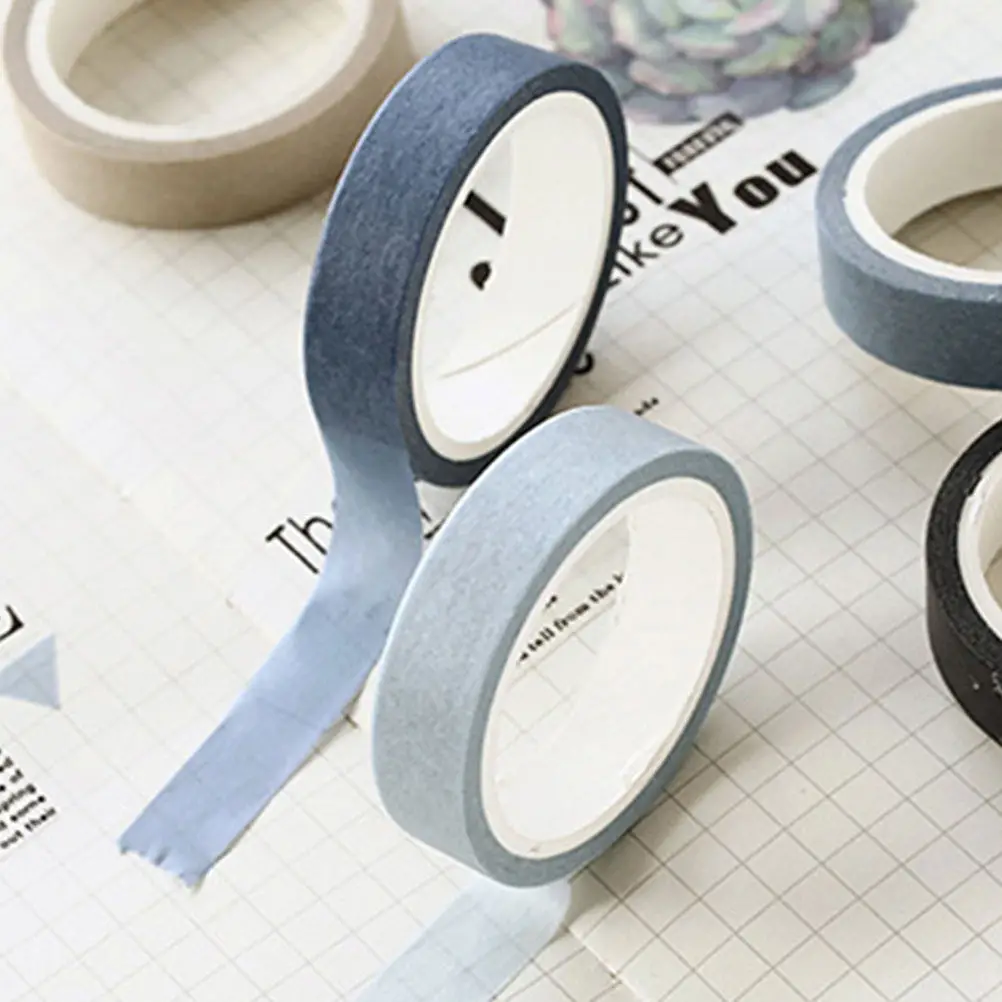 Washi Paper Tape Set 10 Rolls – Colorful Dusk Snow Design, Easy Peel & Residue-Free, DIY Craft, Gift Wrapping, Decoration
