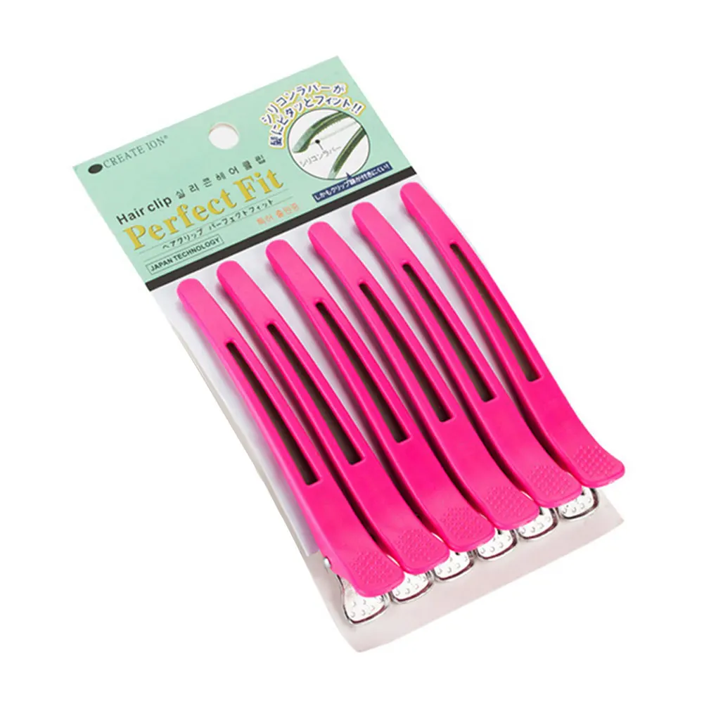

Набор из 6 заколок-крокодилов для парикмахерских инструментов, не оставляющие следов, для разделения прядей, аксессуары для волос
