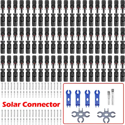 600/400/200/100/40/20/10 Pcs Photovoltaic Solar Connector 1000V 30A Wholesale Panel Connectors Kit for PV/MC Cable 2.5/4/6mm²