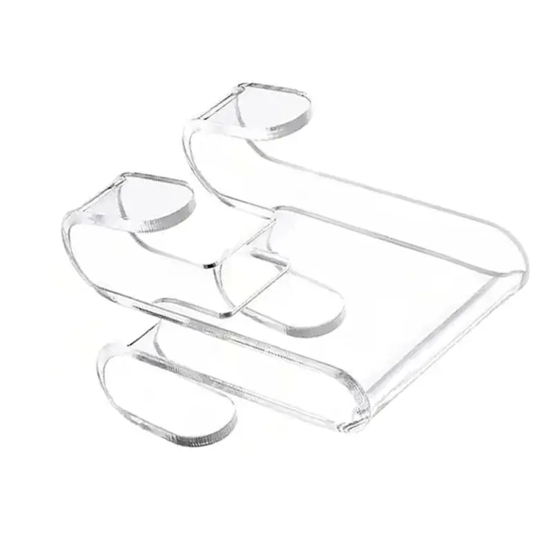 AEE2-2Pcs Acrylic Glass Door Hanger Attachments Secure Towel And Clothing Hangings Hook - view 5