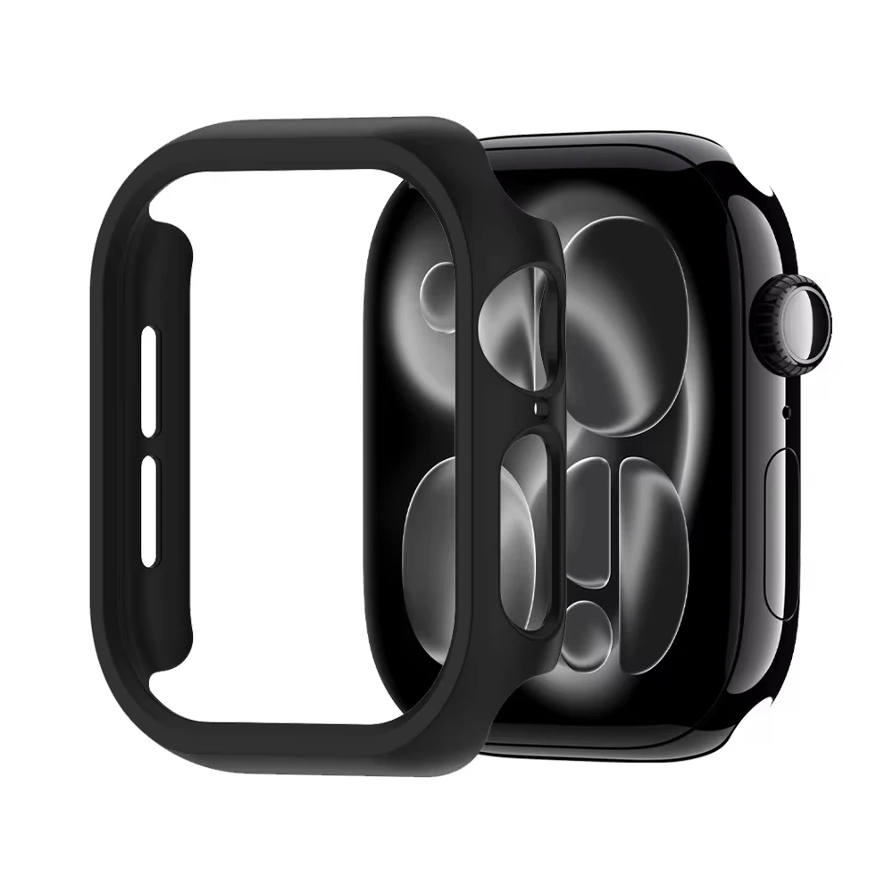 Abdeckung Für Apple Watch Fall 11 10 46mm 42mm 41mm 45mm 44mm 40mm Bands Hohl PC screen Protector stoßstange iWatch Serie 9 7 8 6 se