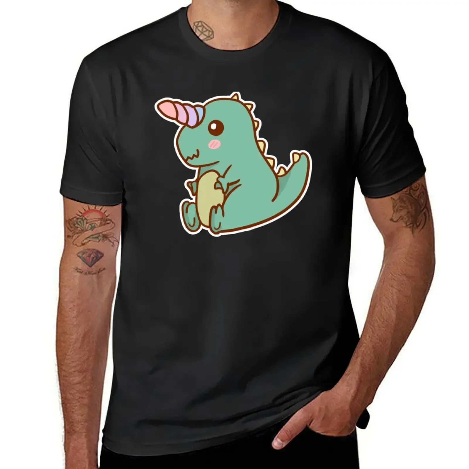 

Футболка unisaur the dinocorn, простая быстросохнущая Мужская футболка, синие архивные футболки для мужчин