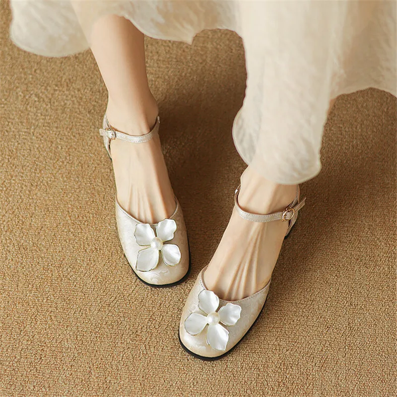 New Summer Sandals Cover Toe Sandals for Women High Heels Sandals Fashion Ladies Shoes Women Pumps Size 34-43 Zapatos De Mujer