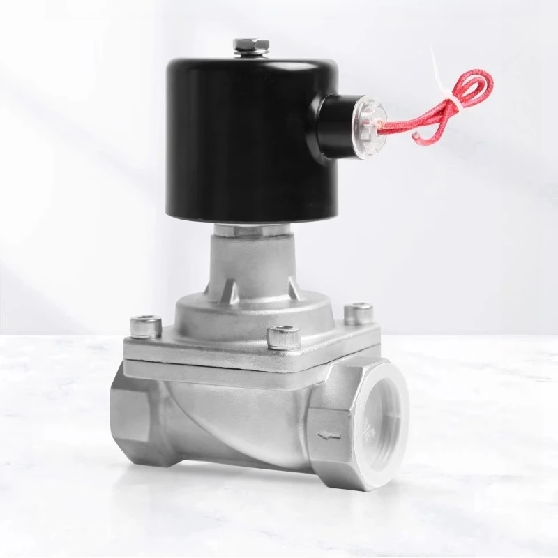 Normally closed stainless steel thread buckle steam pilot-operated high temperature and high pressure solenoid valve 220v24