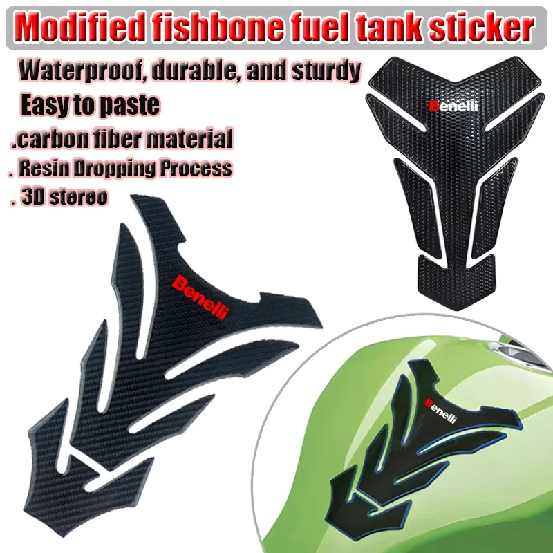 For Benelli TRK 502 702 X 702X TNT 125 TRK502X TRK702X 125S 180S 302S 752S 3D Carbon Fiber Oil Fuel Gas Tank Pad Decal Sticker