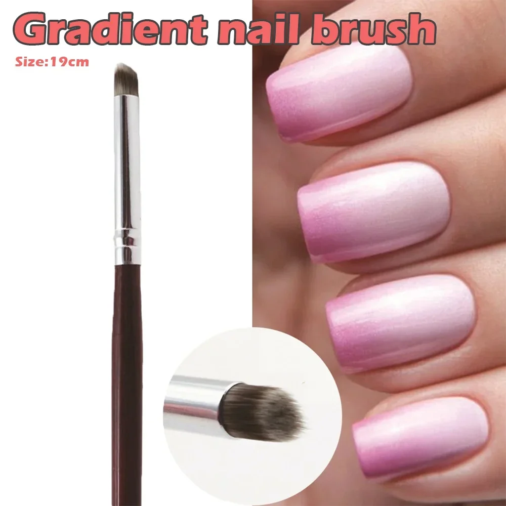 Professional Nail Art Brush Set 1 Pc Gradient Manicure Gel Polish Brush Gradual Color Blooming Drawing Pen