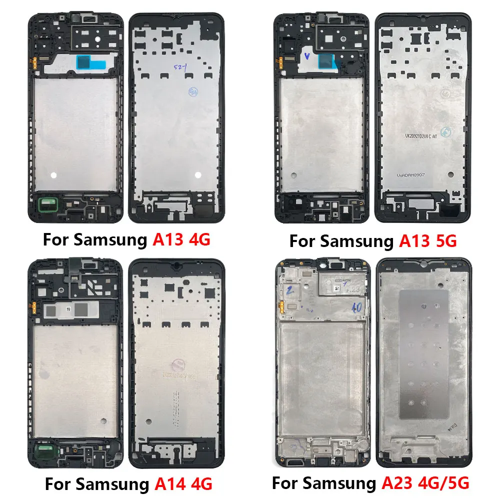 Front Housing LCD Frame Bezel Plate For Samsung A13 A14 A23 4G 5G A135 A136 A145 A146 A235 A236