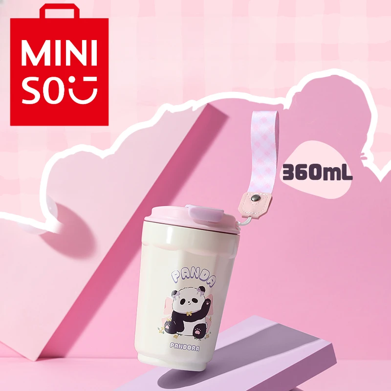 

MINISO, термос, чашка, Китайская панда Fu, искусственная серия, анимация, мультфильм, студент, подарок на день рождения, Рождество, большая емкость