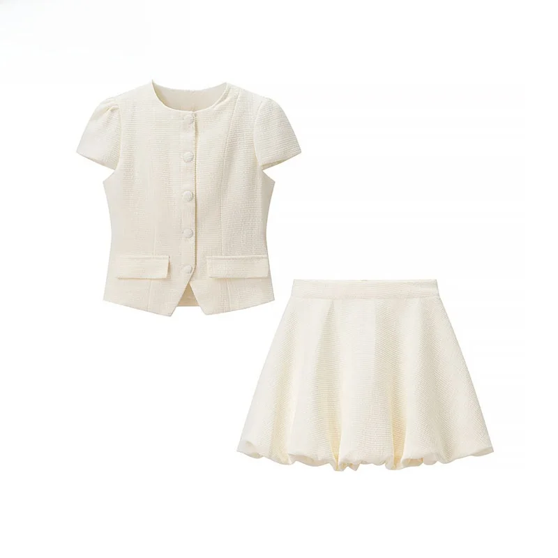 

Утягивающая плиссированная юбка и топ с цветочным принтом, комплект ort Sve Street Sle, модный женский комплект из двух предметов, осеннее новое поступление