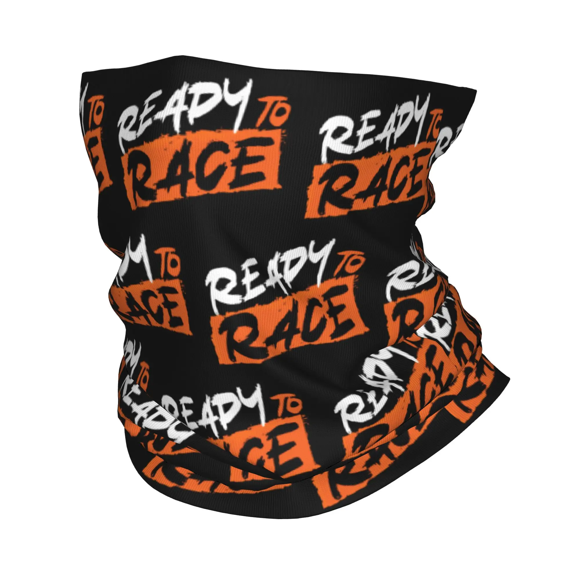 Custom Ready To Race Logo Neck Gaiter Women Men Windproof Winter Motocross Bitumen  Bandana Scarf for Hiking