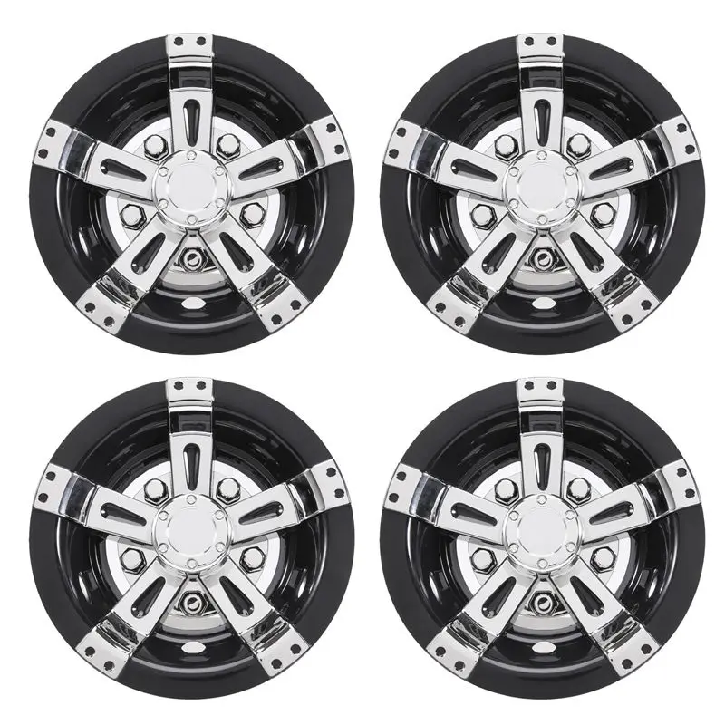 4Pcs 5 Spoke Design Hub Cap Golf Cart Hub Cap For Golf Carts For Club Car, EZGO, Multi-Purpose