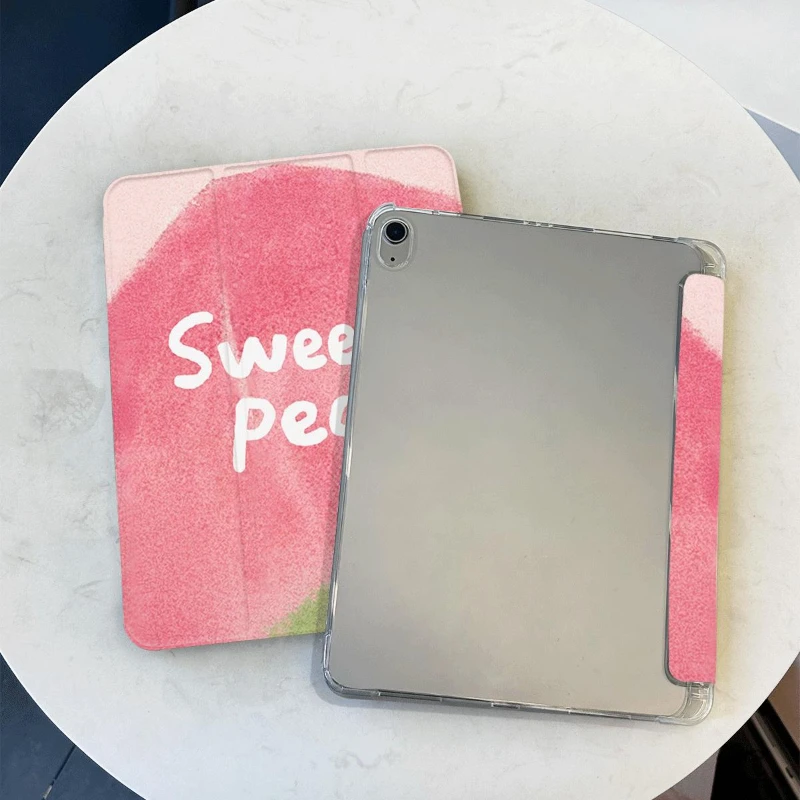 IPad 5th Generation 9.7 Inch Big Peach TPU Soft Case for 7 8 9th 10.2 Funda Cover IPad Air 5 Air 4 10.9 Pro 11 2nd 3rd 4th Shell