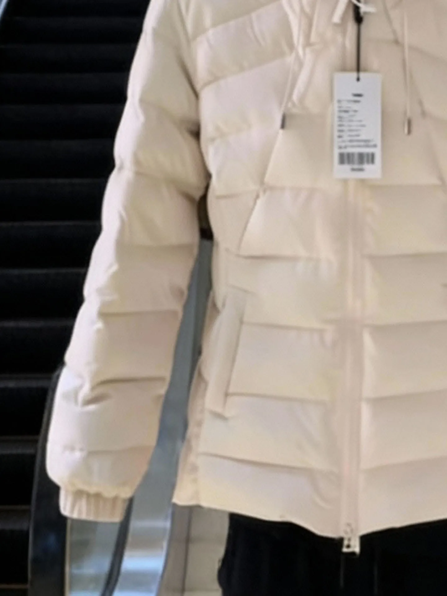 Damska kurtka puchowa Ele Du White na zimę 2025, nowy kombinezon narciarski z wysokim stanem, odzież wierzchnia, styl casual, włókno poliestrowe, długi rękaw.