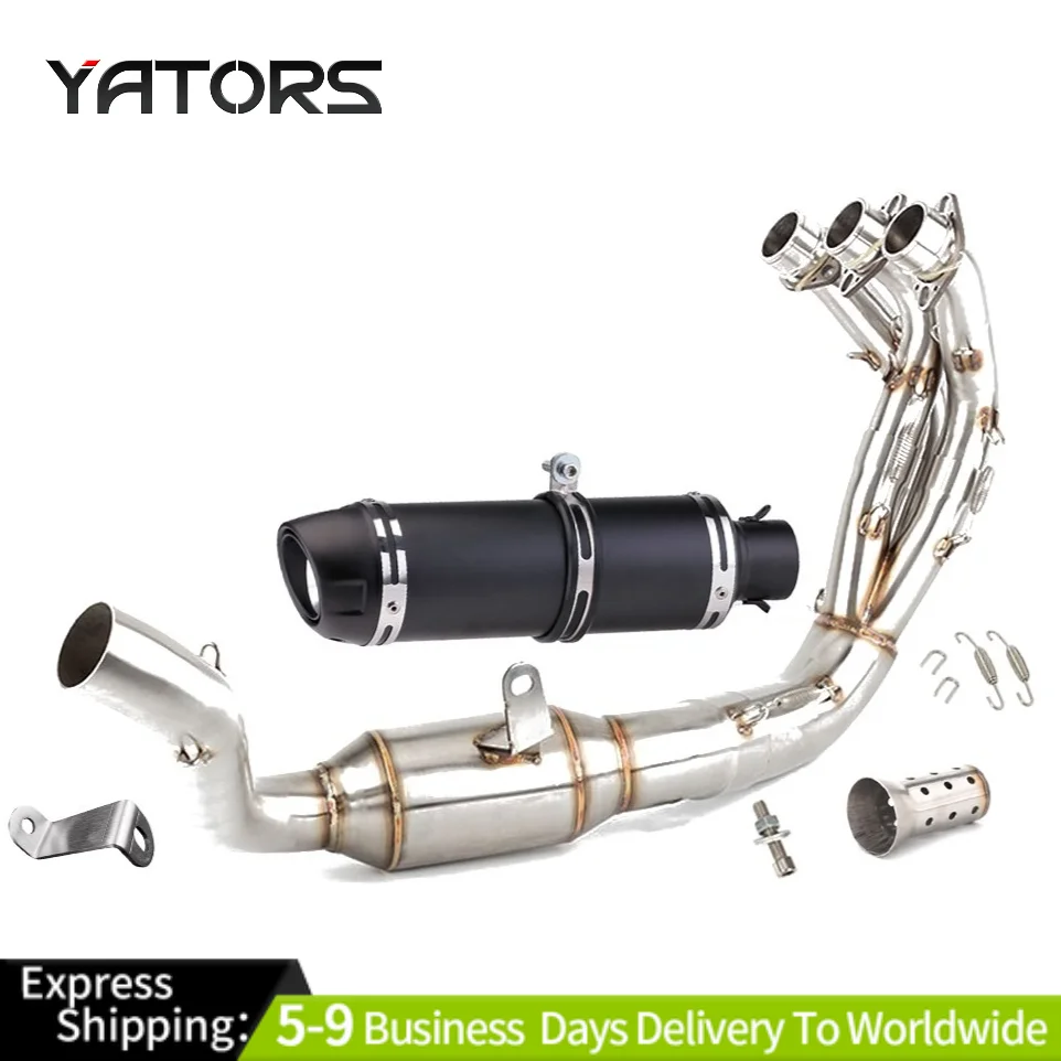 

For Yamaha MT-09 FZ09 2020-2024 Exhaust System Header Pipe 51mm Muffler Escapes Exhausts Pipes