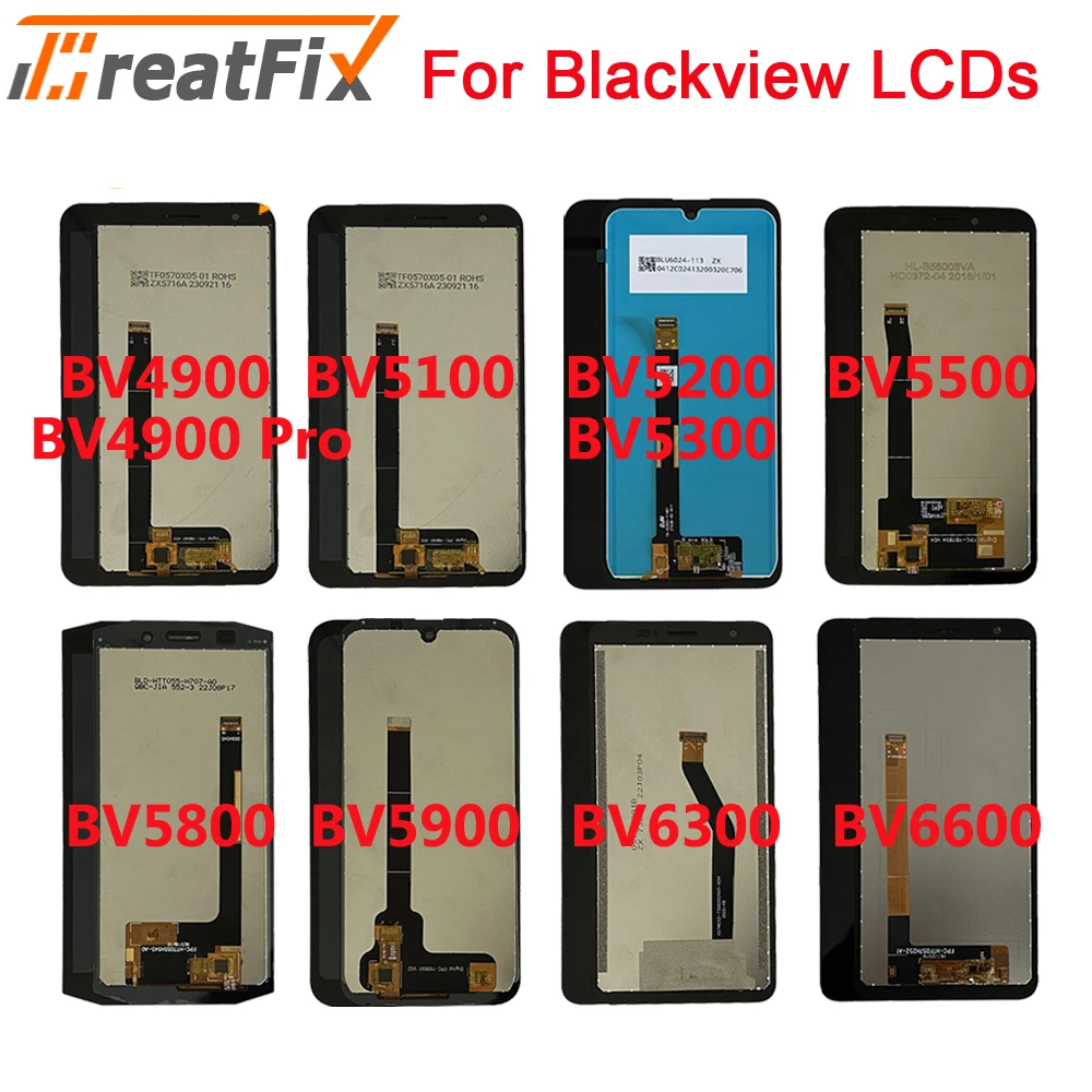 

For Blackview BV4900 BV5100 BV5200 BV5300 BV5500 PRO LCD Display Replacement Rapair Blackview BV5800Pro BV5900 BV6300 BV6600 LCD