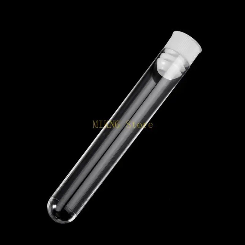 10 многофункциональных пластиковых прозрачных пробирок с крышками с круглым дном для школы, лучшая распродажа