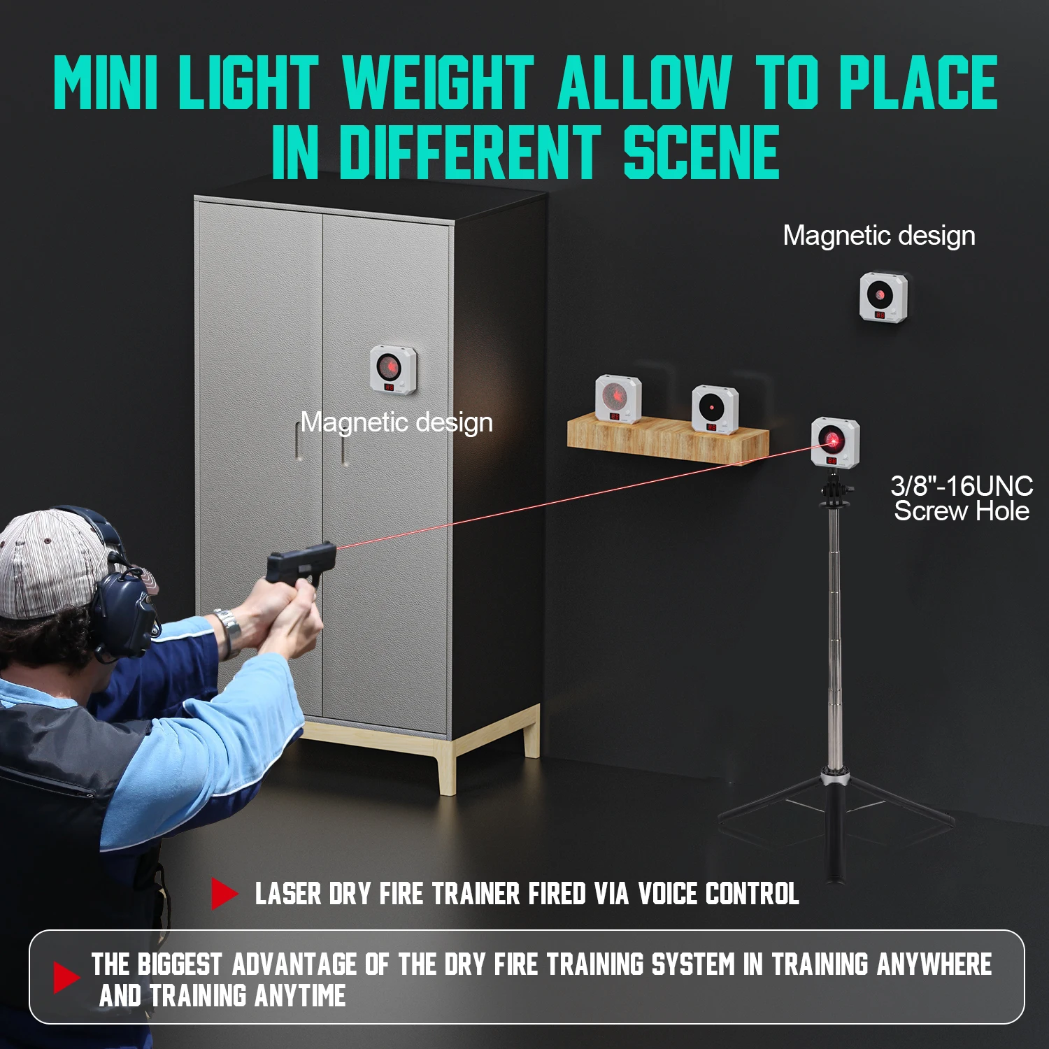 .308win Red Dot Laser Trainer and Electronic Laser Target Training Toy Equipment with Target Bracket