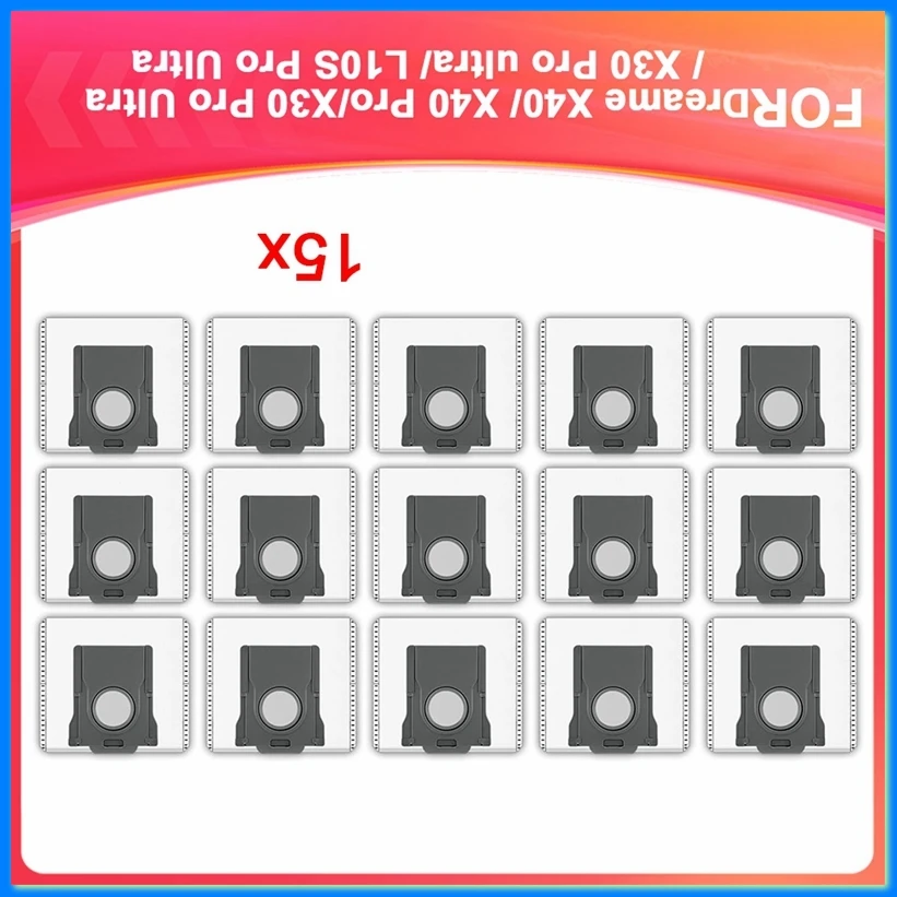 Replacement Dust Bags Compatible for X40/ X40 Pro/ X30 Pro Ultra/ L10s Pro Ultra Robot Vacuum, Vaccum Bags-A21R