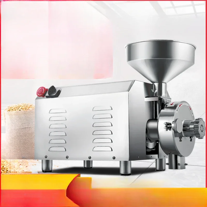 220V Mills For Coarse Cereals Commercial Large-scale Flour Beaters Superfine Grinders Dry Grinding Machines Small Corn Mills