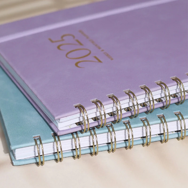 140 Pages Notebook Diary 2025 Plan Schedule Strapped Notebook Calendar Weekly Notebook (2025.1-2025.12)