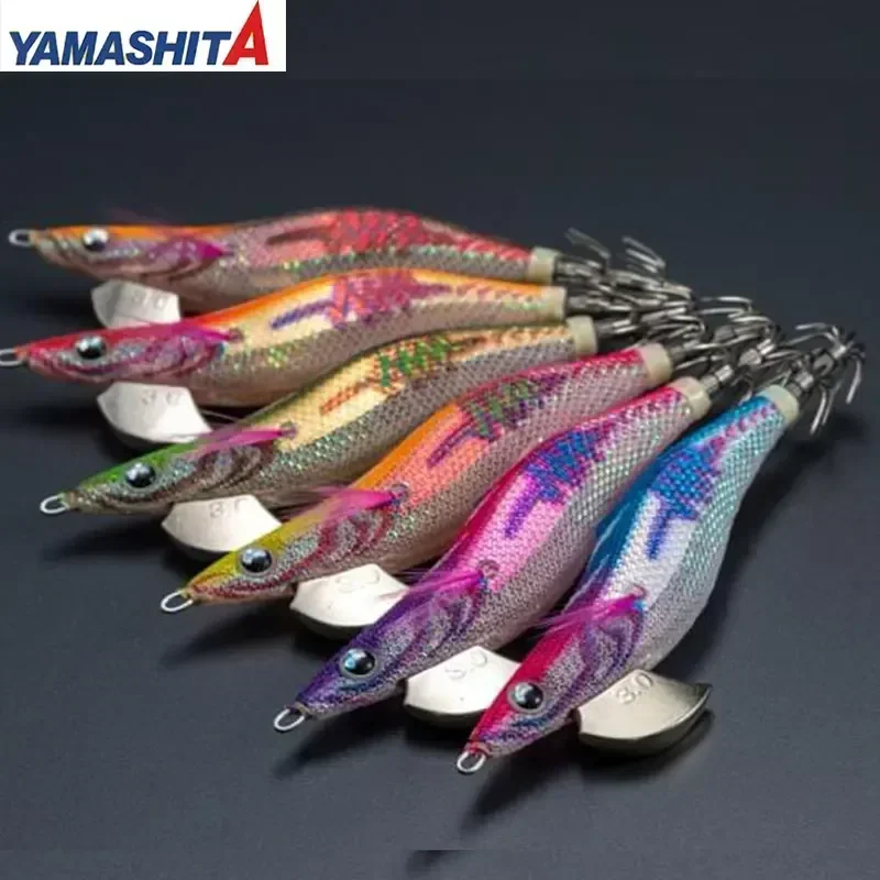 YAMASHITA EGI-OH 2.5 3.0 3.5 SEARCH NEON SQUID EGI JIG LURE SOUNDS BEADS WOODEN SHRIMP UV Glow BAIT CUTTLEFISH OCTOPS OCK