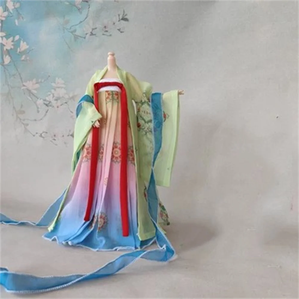 Customize Long Dress 1/6 Female Tradition Hanfu Long Dress Chinese Ancient Anime Clothing Suit for 12inch Action Figure Toys